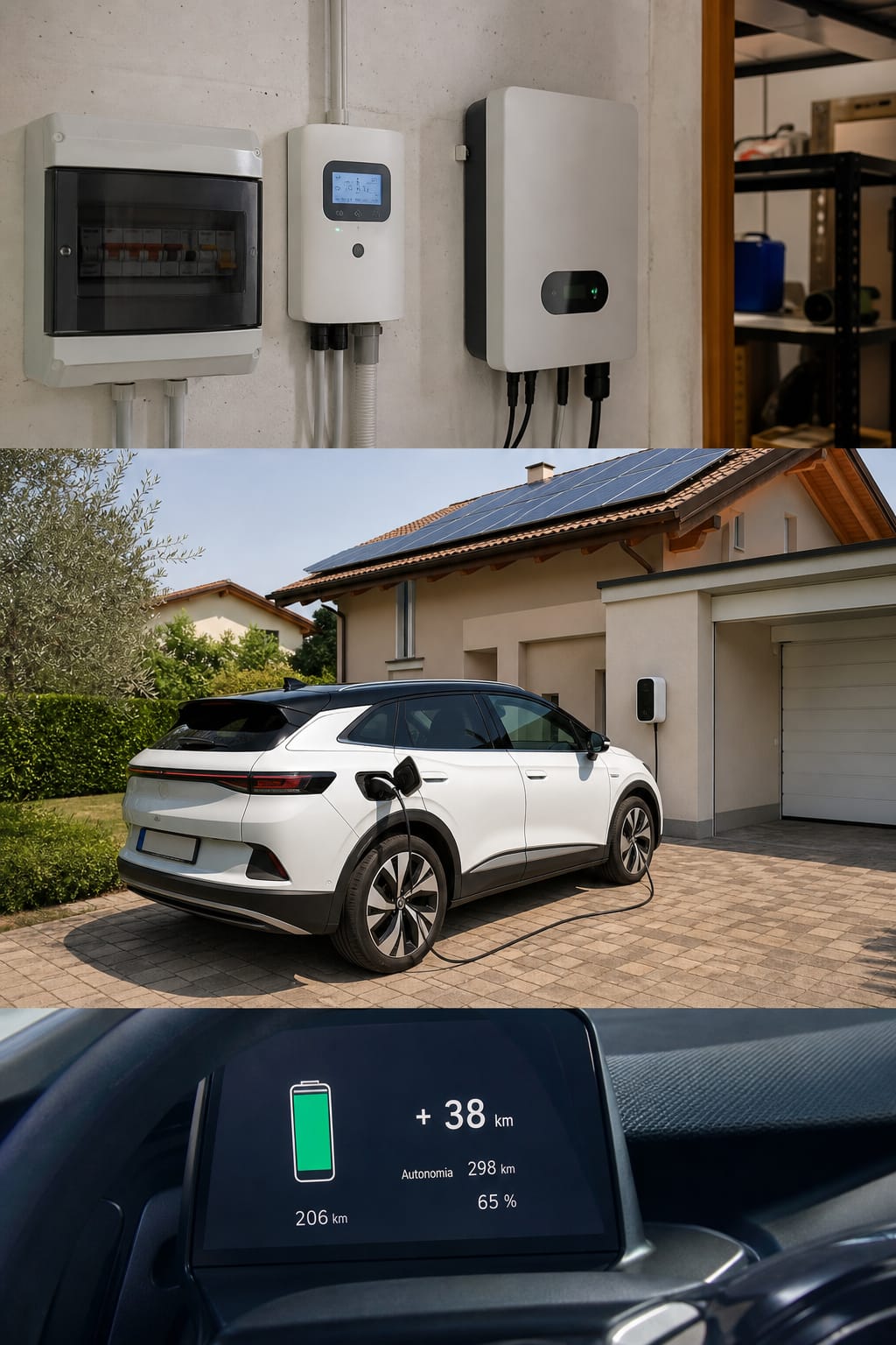 Dettagli pratici per ricaricare auto elettrica con fotovoltaico a casa tra contatore, ricarica e batteria auto